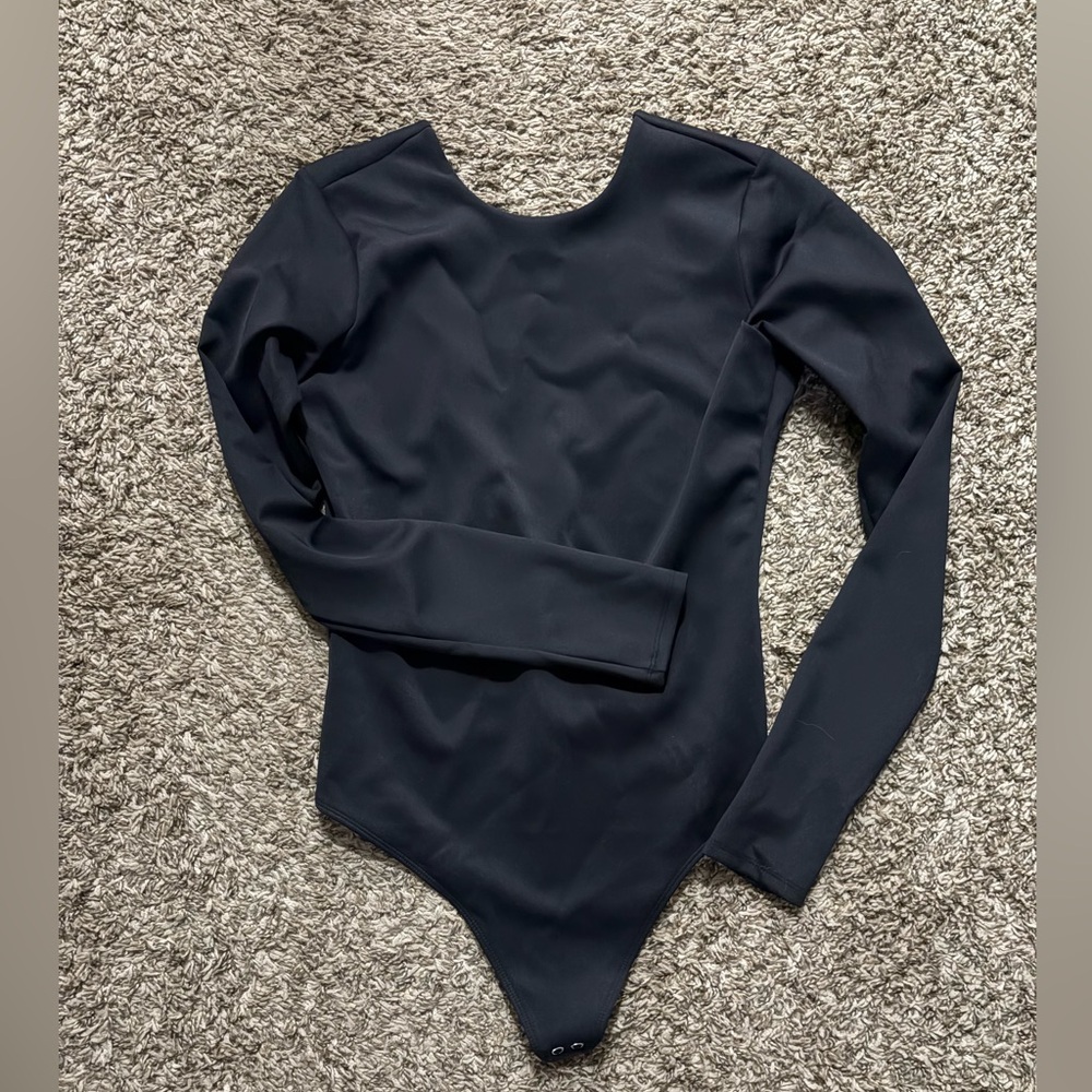 Good American Low Back Long Sleeve Bodysuit